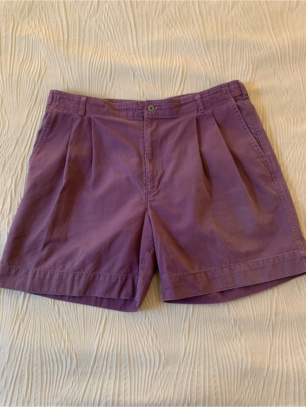 Vintage Dockers/Levi’s Purple Canvas Double Pleated Adjustable Waist Shorts